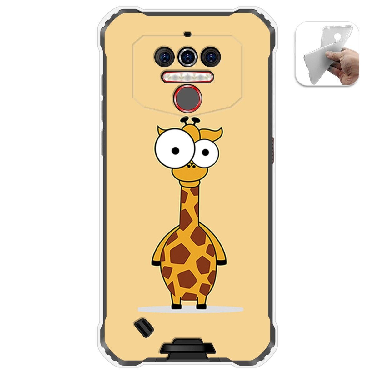 Funda Gel Tpu para Oukitel Wp5 diseño Jirafa Dibujos