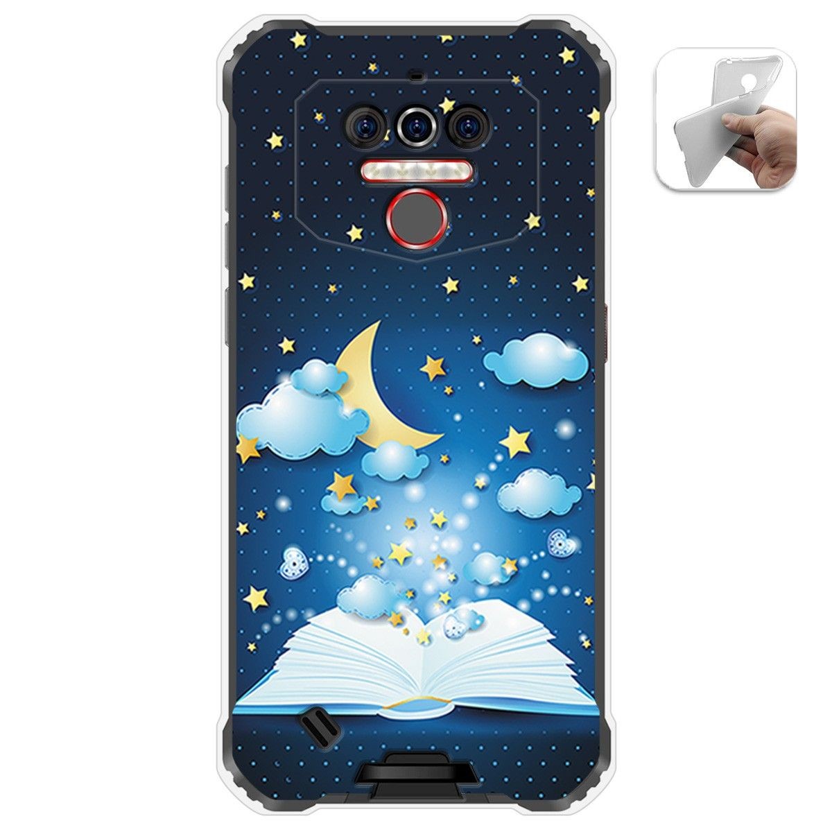 Funda Gel Tpu para Oukitel Wp5 diseño Libro Cuentos Dibujos
