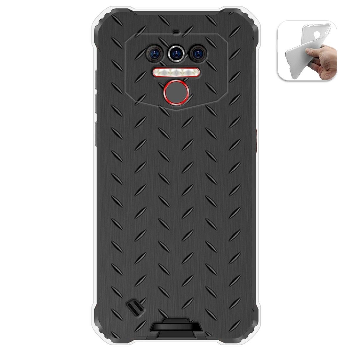 Funda Gel Tpu para Oukitel Wp5 diseño Metal Dibujos