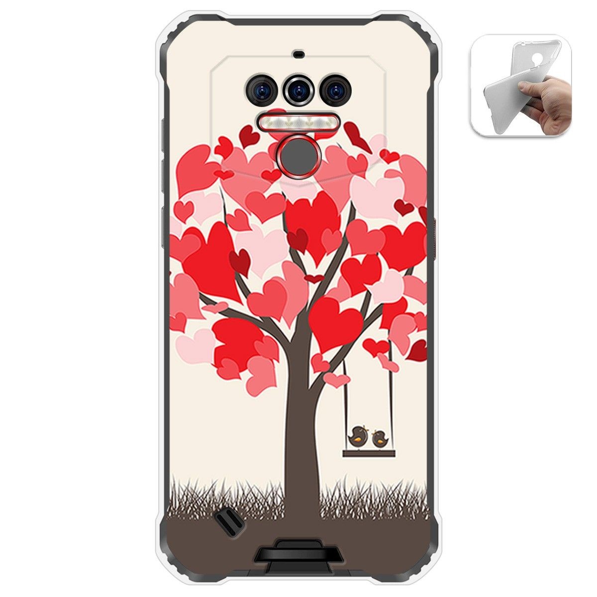 Funda Gel Tpu para Oukitel Wp5 diseño Pajaritos Dibujos