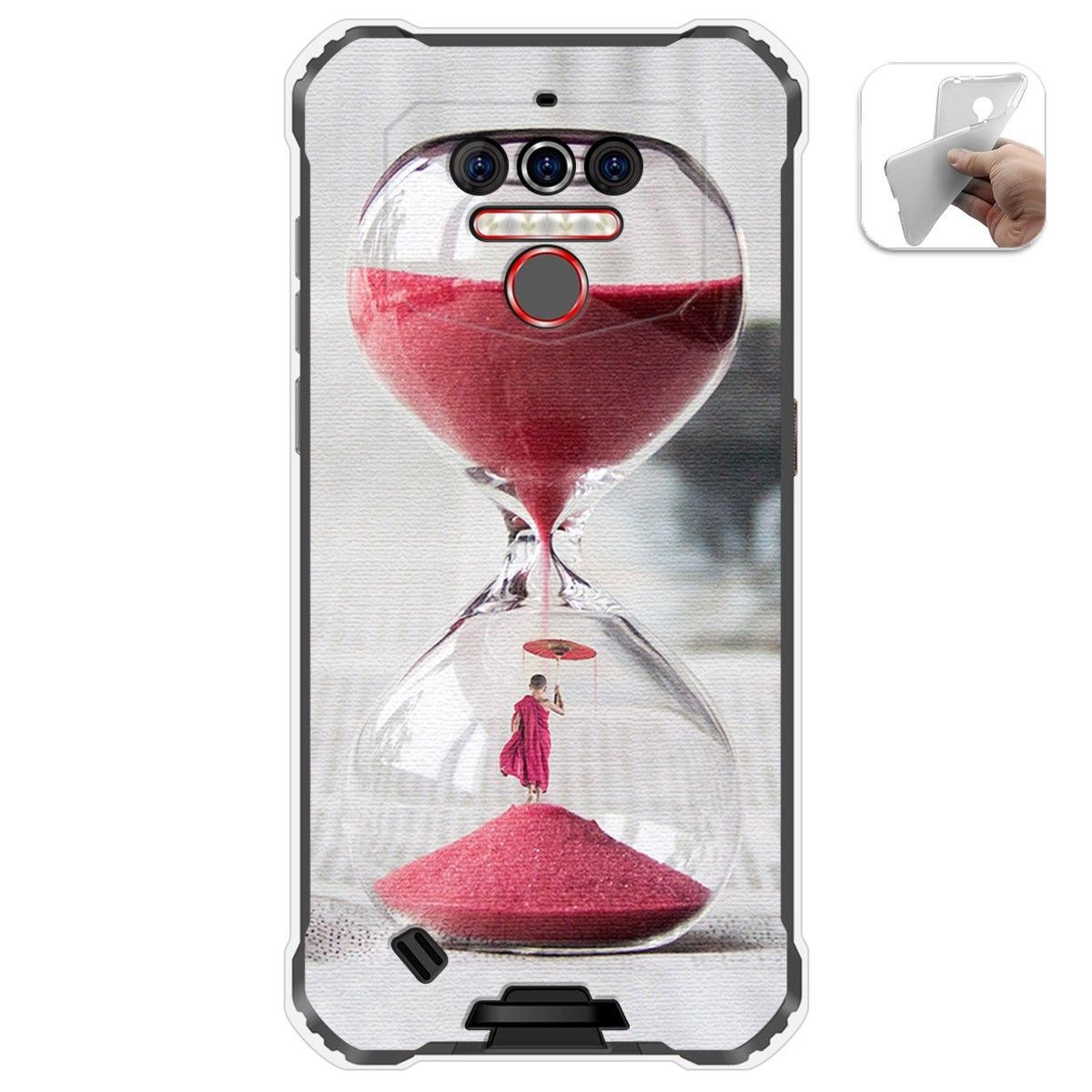 Funda Gel Tpu para Oukitel Wp5 diseño Reloj Dibujos