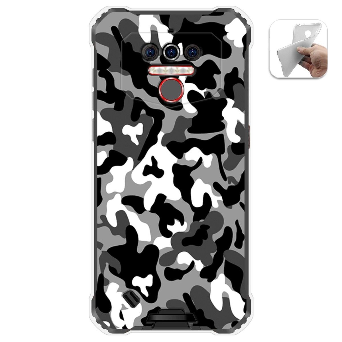 Funda Gel Tpu para Oukitel Wp5 diseño Snow Camuflaje Dibujos