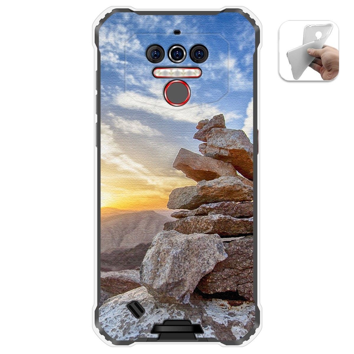Funda Gel Tpu para Oukitel Wp5 diseño Sunset Dibujos