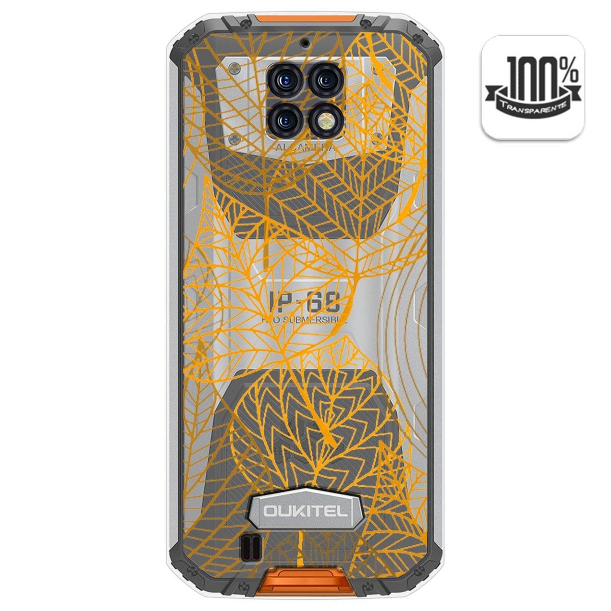 Funda Gel Transparente para Oukitel Wp6 diseño Hojas Dibujos