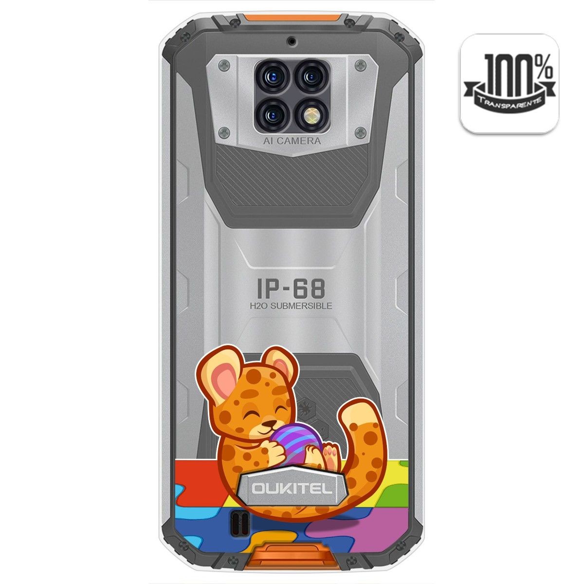 Funda Gel Transparente para Oukitel Wp6 diseño Leopardo Dibujos