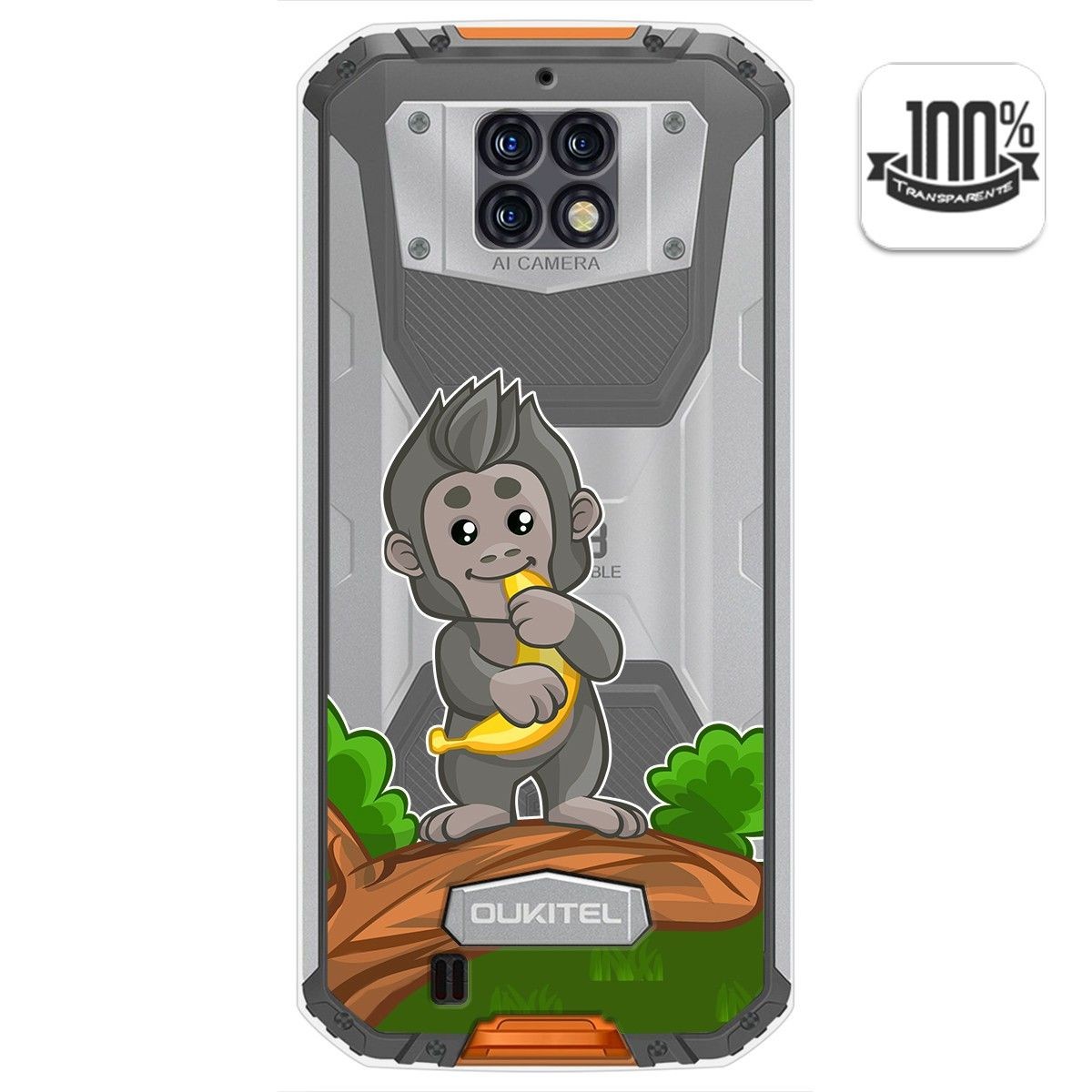 Funda Gel Transparente para Oukitel Wp6 diseño Mono Dibujos