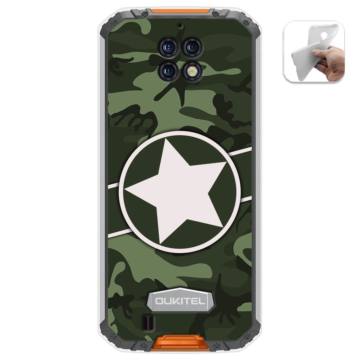 Funda Gel Tpu para Oukitel Wp6 diseño Camuflaje 01 Dibujos