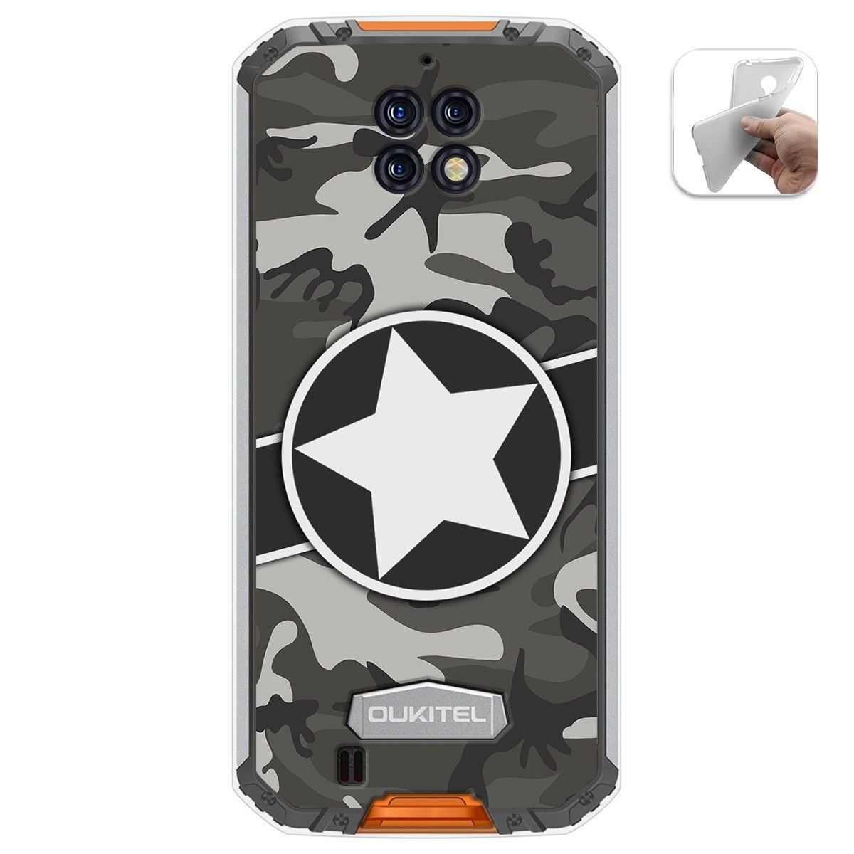 Funda Gel Tpu para Oukitel Wp6 diseño Camuflaje 02 Dibujos