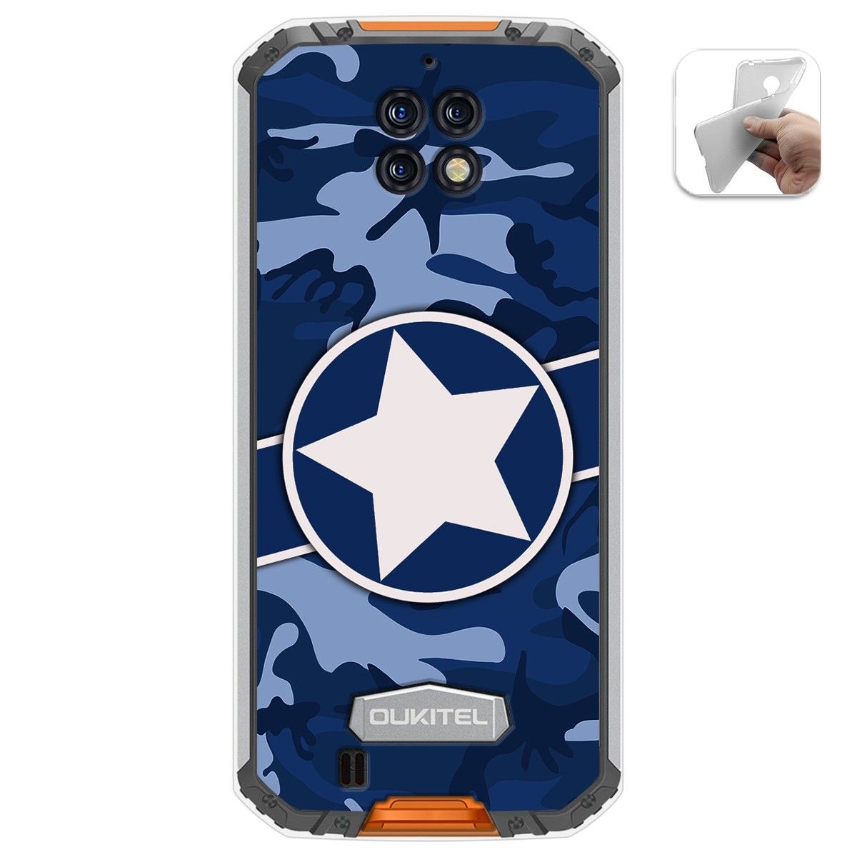 Funda Gel Tpu para Oukitel Wp6 diseño Camuflaje 03 Dibujos
