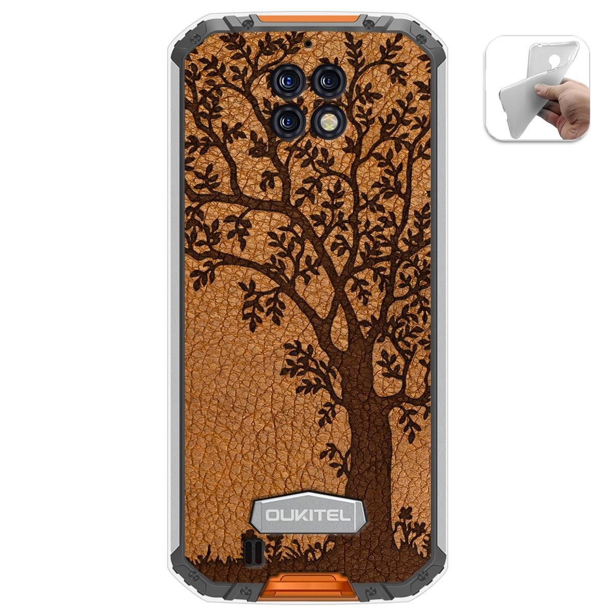 Funda Gel Tpu para Oukitel Wp6 diseño Cuero 03 Dibujos