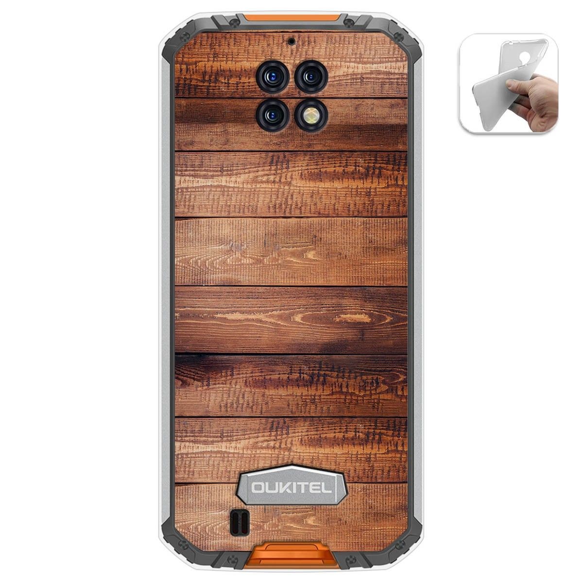 Funda Gel Tpu para Oukitel Wp6 diseño Madera 02 Dibujos