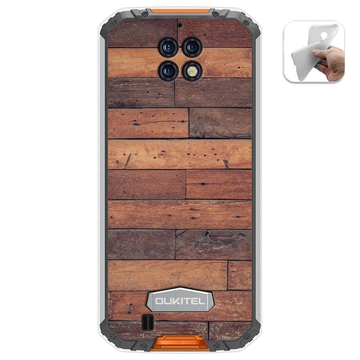 Funda Gel Tpu para Oukitel Wp6 diseño Madera 03 Dibujos