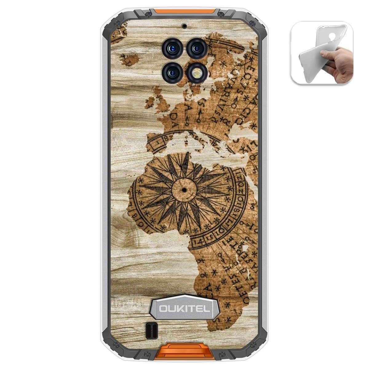 Funda Gel Tpu para Oukitel Wp6 diseño Madera 07 Dibujos