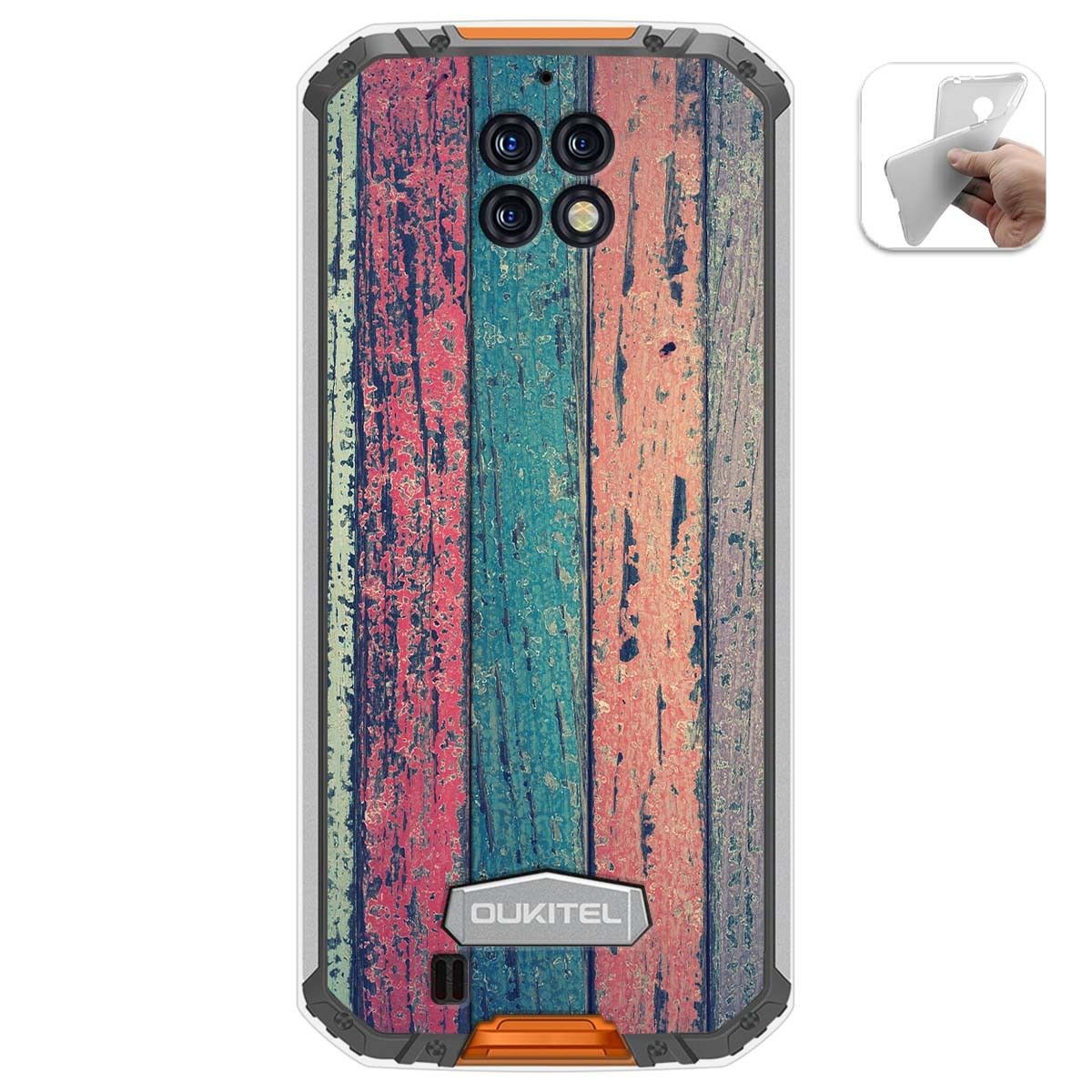 Funda Gel Tpu para Oukitel Wp6 diseño Madera 10 Dibujos