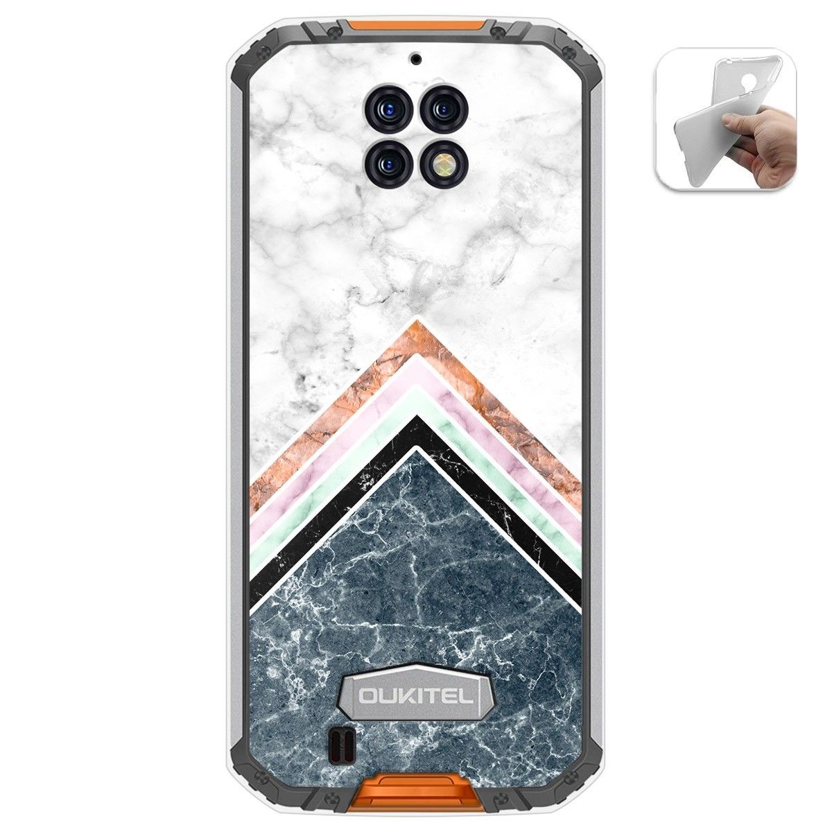 Funda Gel Tpu para Oukitel Wp6 diseño Mármol 05 Dibujos