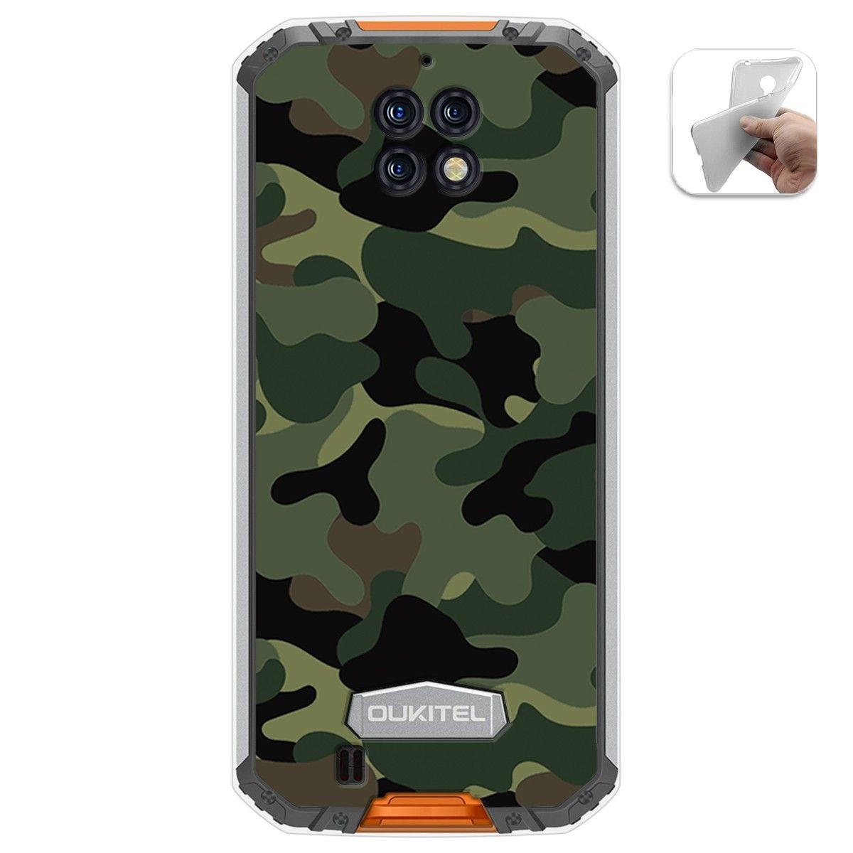 Funda Gel Tpu para Oukitel Wp6 diseño Camuflaje Dibujos