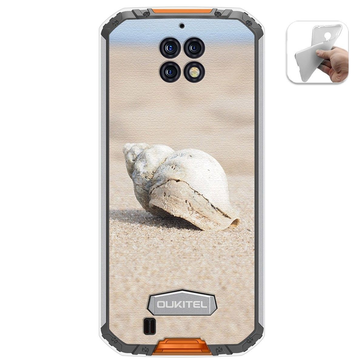 Funda Gel Tpu para Oukitel Wp6 diseño Concha Dibujos