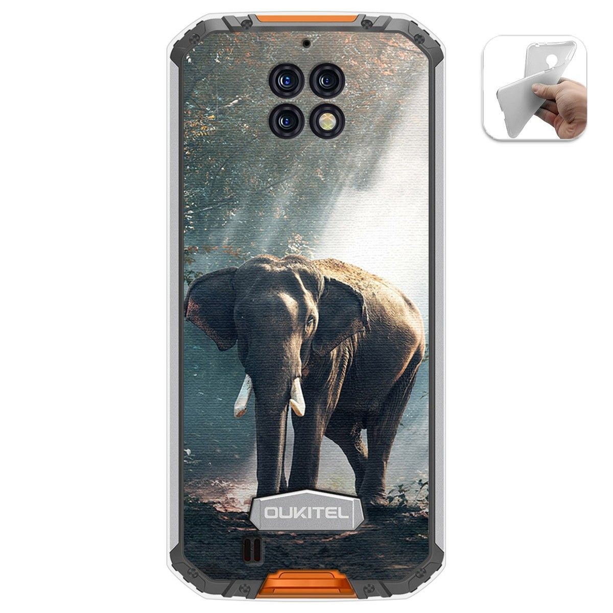 Funda Gel Tpu para Oukitel Wp6 diseño Elefante Dibujos