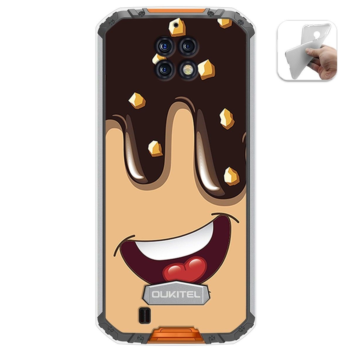 Funda Gel Tpu para Oukitel Wp6 diseño Helado Chocolate Dibujos