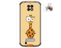 Funda Gel Tpu para Oukitel Wp6 diseño Jirafa Dibujos