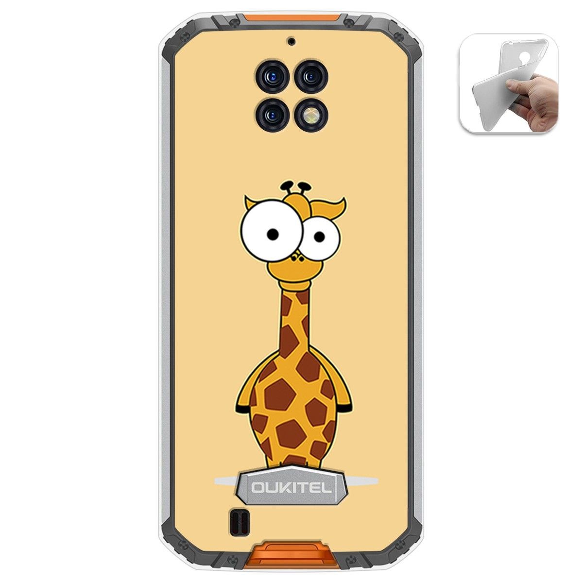 Funda Gel Tpu para Oukitel Wp6 diseño Jirafa Dibujos