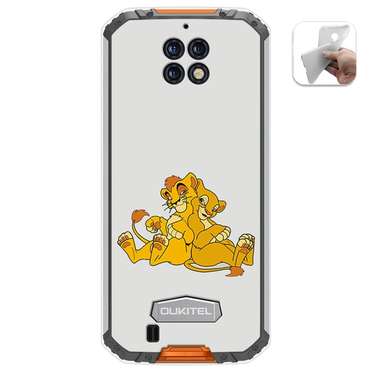 Funda Gel Tpu para Oukitel Wp6 diseño Leones Dibujos