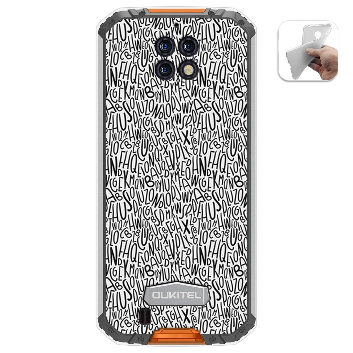 Funda Gel Tpu para Oukitel Wp6 diseño Letras Dibujos
