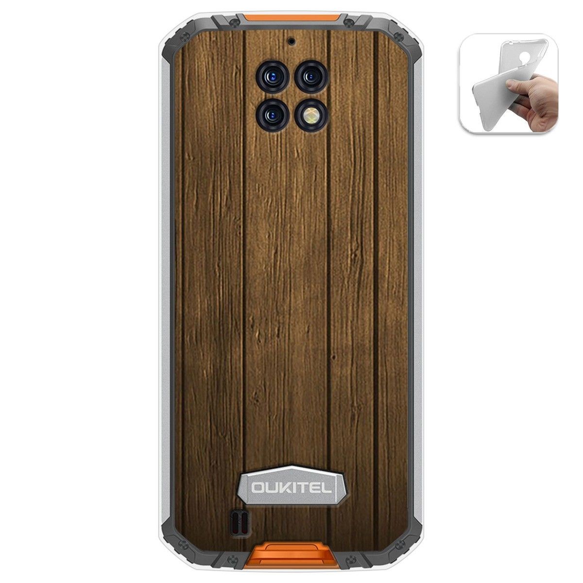Funda Gel Tpu para Oukitel Wp6 diseño Madera Dibujos