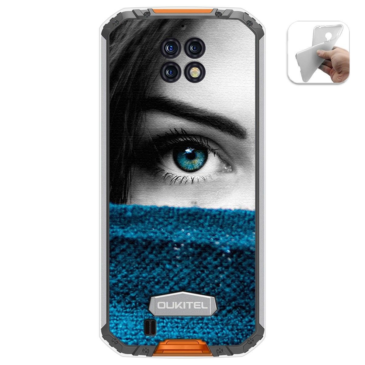Funda Gel Tpu para Oukitel Wp6 diseño Ojo Dibujos