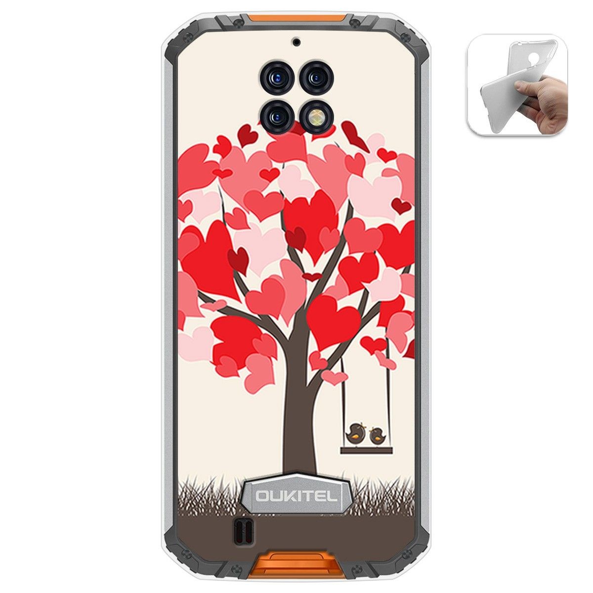 Funda Gel Tpu para Oukitel Wp6 diseño Pajaritos Dibujos