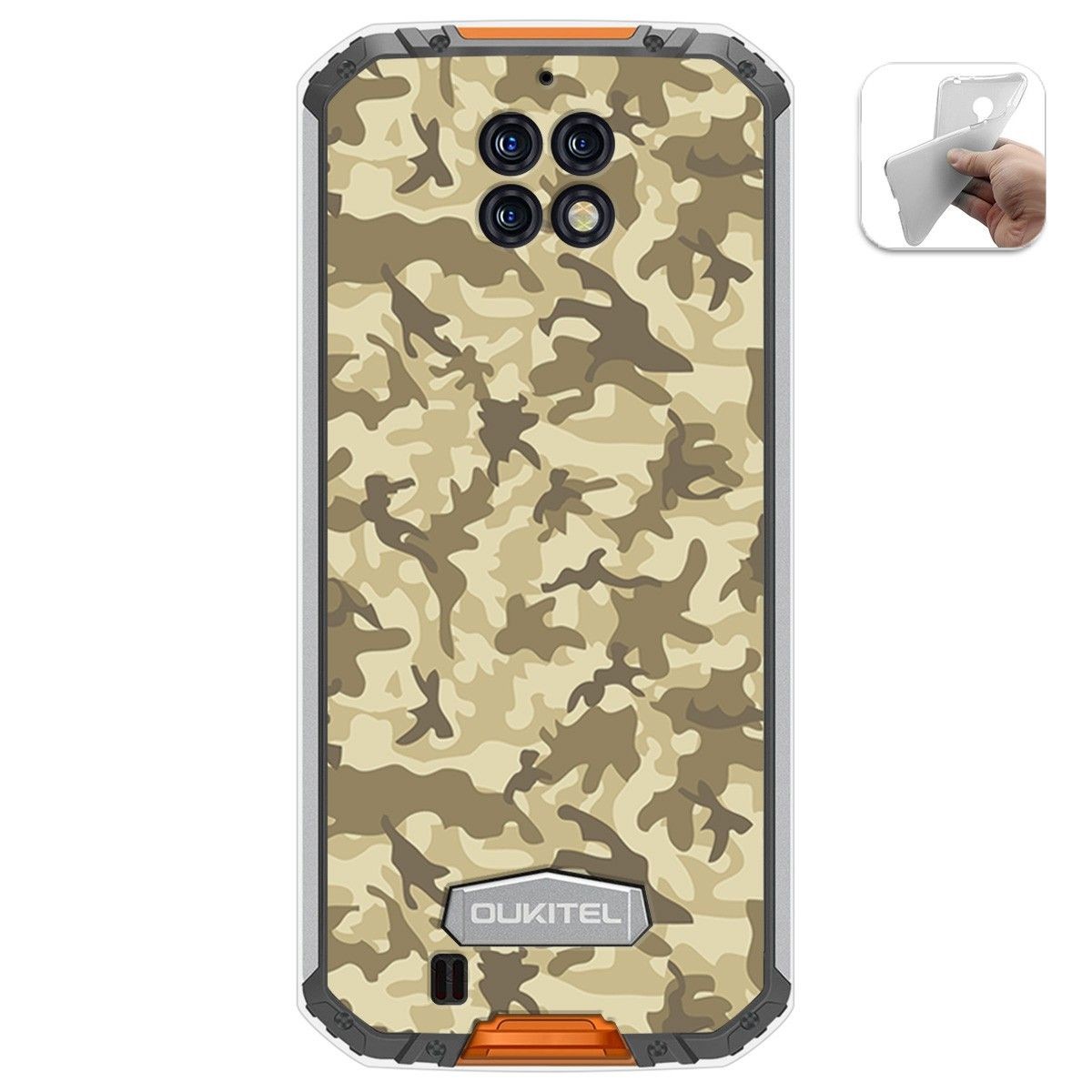 Funda Gel Tpu para Oukitel Wp6 diseño Sand Camuflaje Dibujos