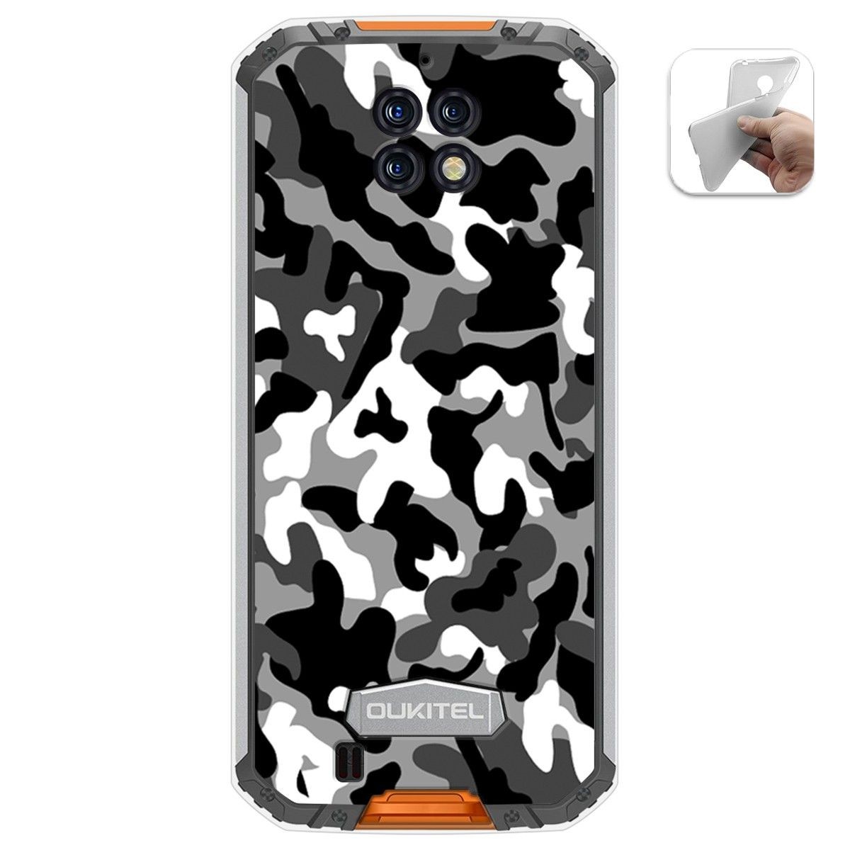 Funda Gel Tpu para Oukitel Wp6 diseño Snow Camuflaje Dibujos
