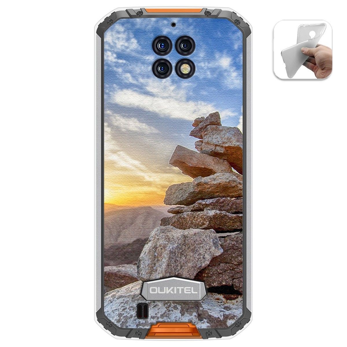 Funda Gel Tpu para Oukitel Wp6 diseño Sunset Dibujos
