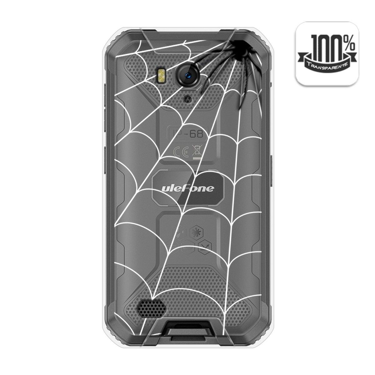 Funda Gel Transparente para Ulefone Armor X6 diseño Araña Dibujos