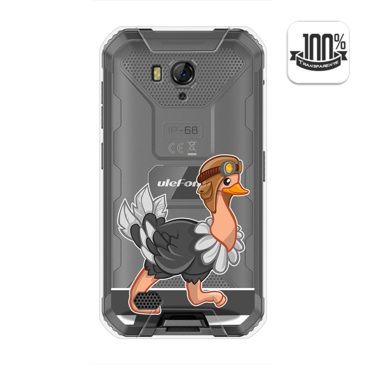 Funda Gel Transparente para Ulefone Armor X6 diseño Avestruz Dibujos