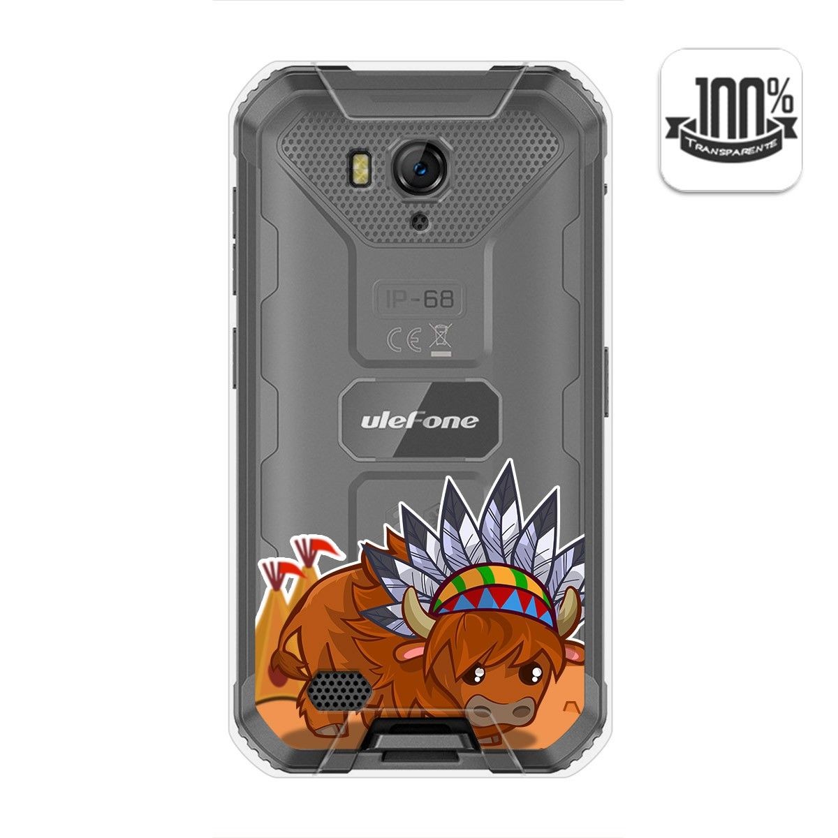 Funda Gel Transparente para Ulefone Armor X6 diseño Bufalo Dibujos