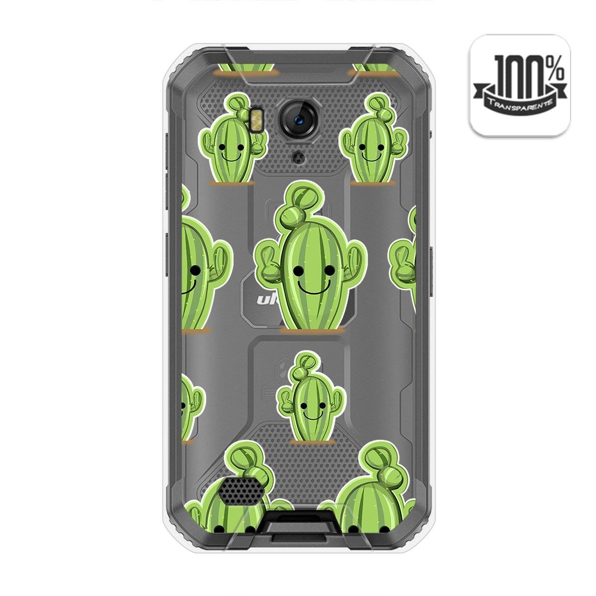 Funda Gel Transparente para Ulefone Armor X6 diseño Cactus Dibujos