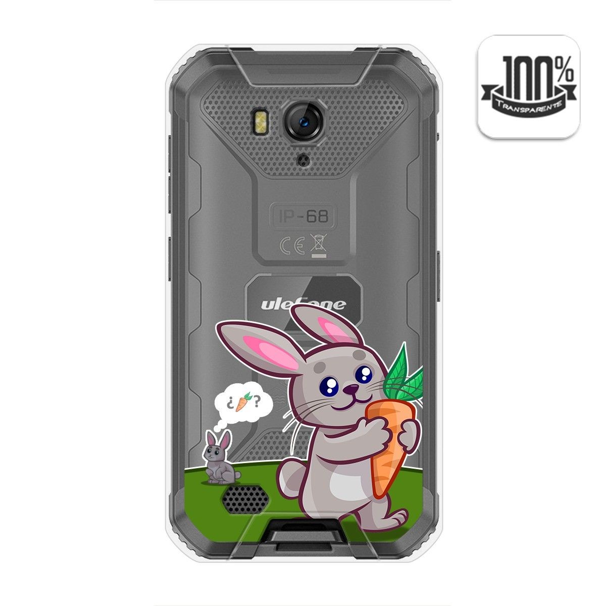 Funda Gel Transparente para Ulefone Armor X6 diseño Conejo Dibujos