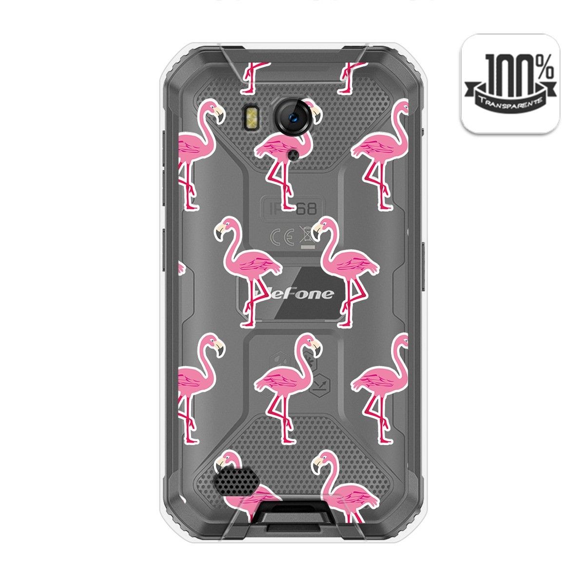 Funda Gel Transparente para Ulefone Armor X6 diseño Flamenco Dibujos