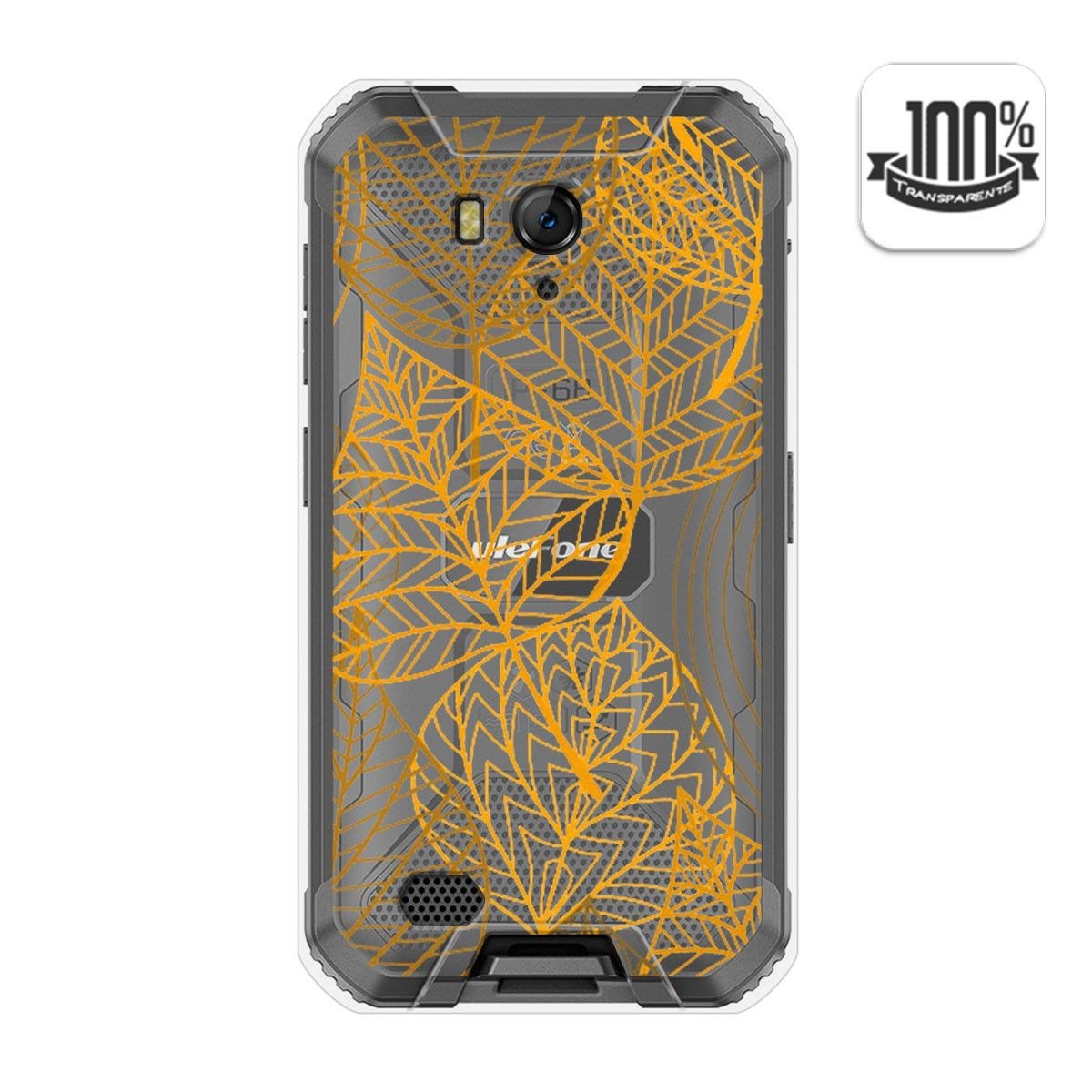 Funda Gel Transparente para Ulefone Armor X6 diseño Hojas Dibujos