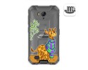 Funda Gel Transparente para Ulefone Armor X6 diseño Jirafa Dibujos