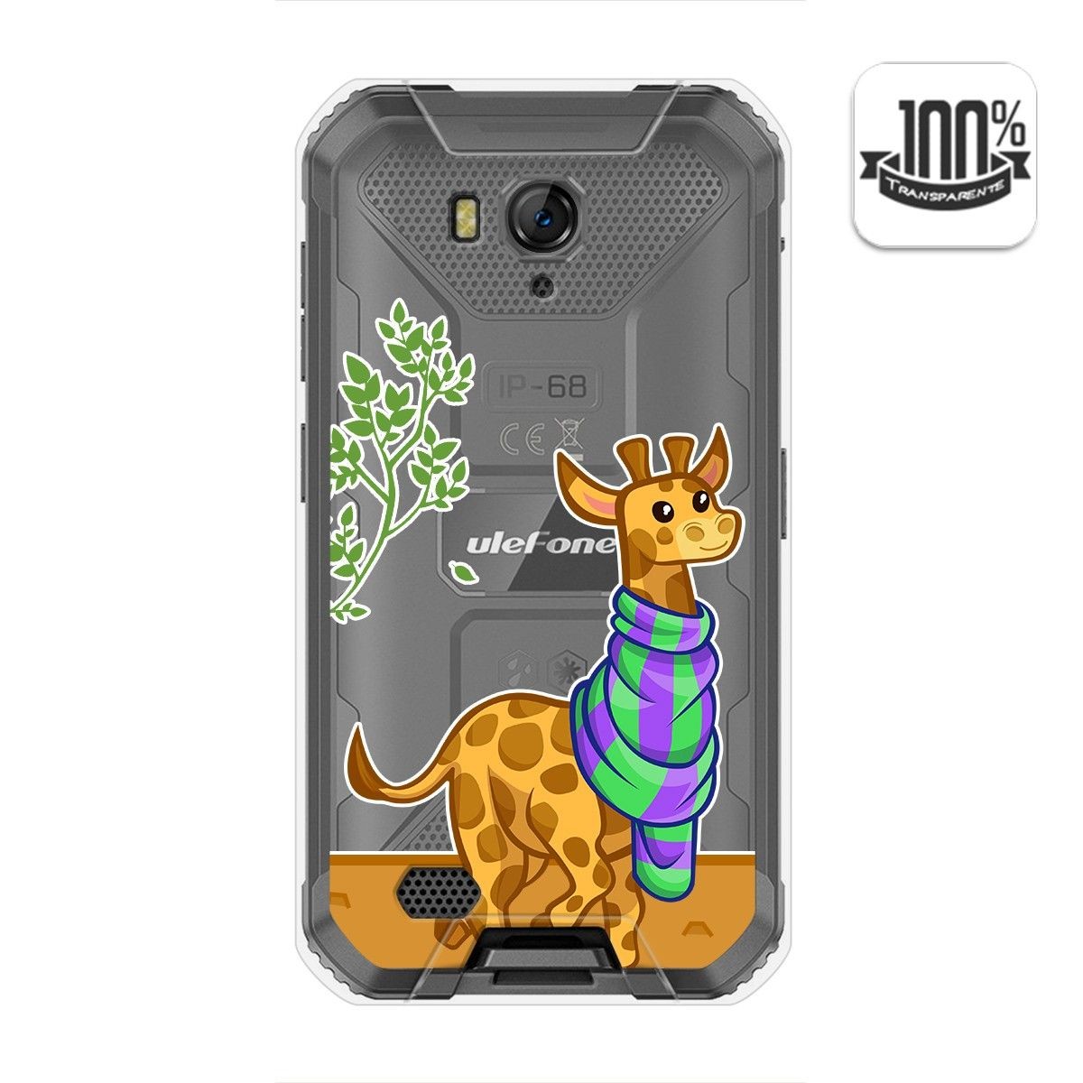 Funda Gel Transparente para Ulefone Armor X6 diseño Jirafa Dibujos