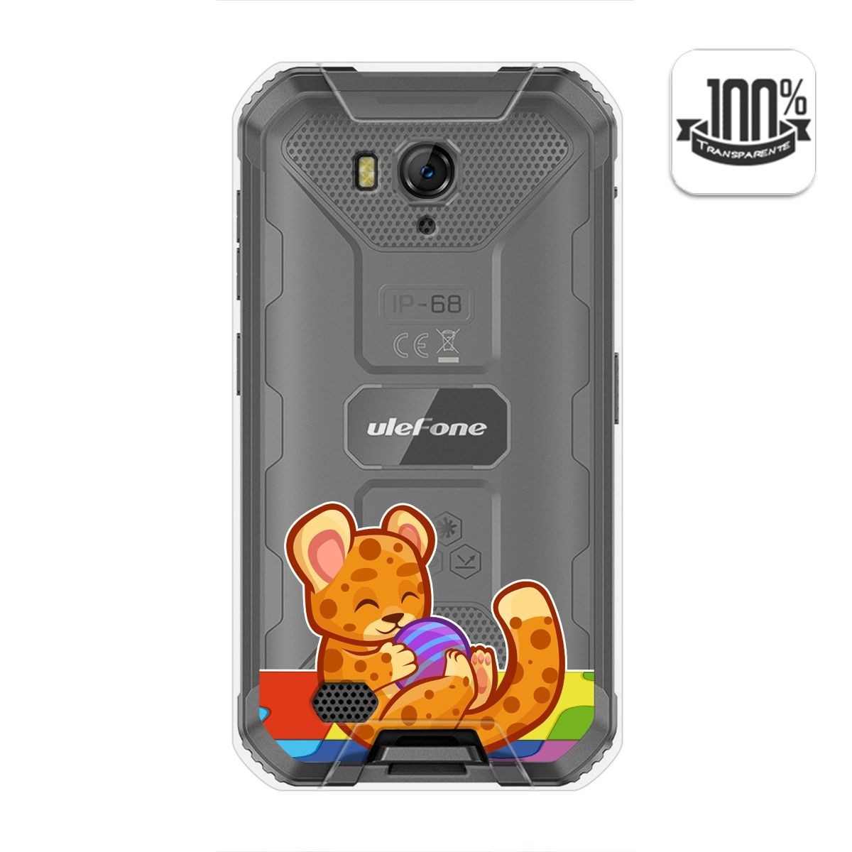 Funda Gel Transparente para Ulefone Armor X6 diseño Leopardo Dibujos