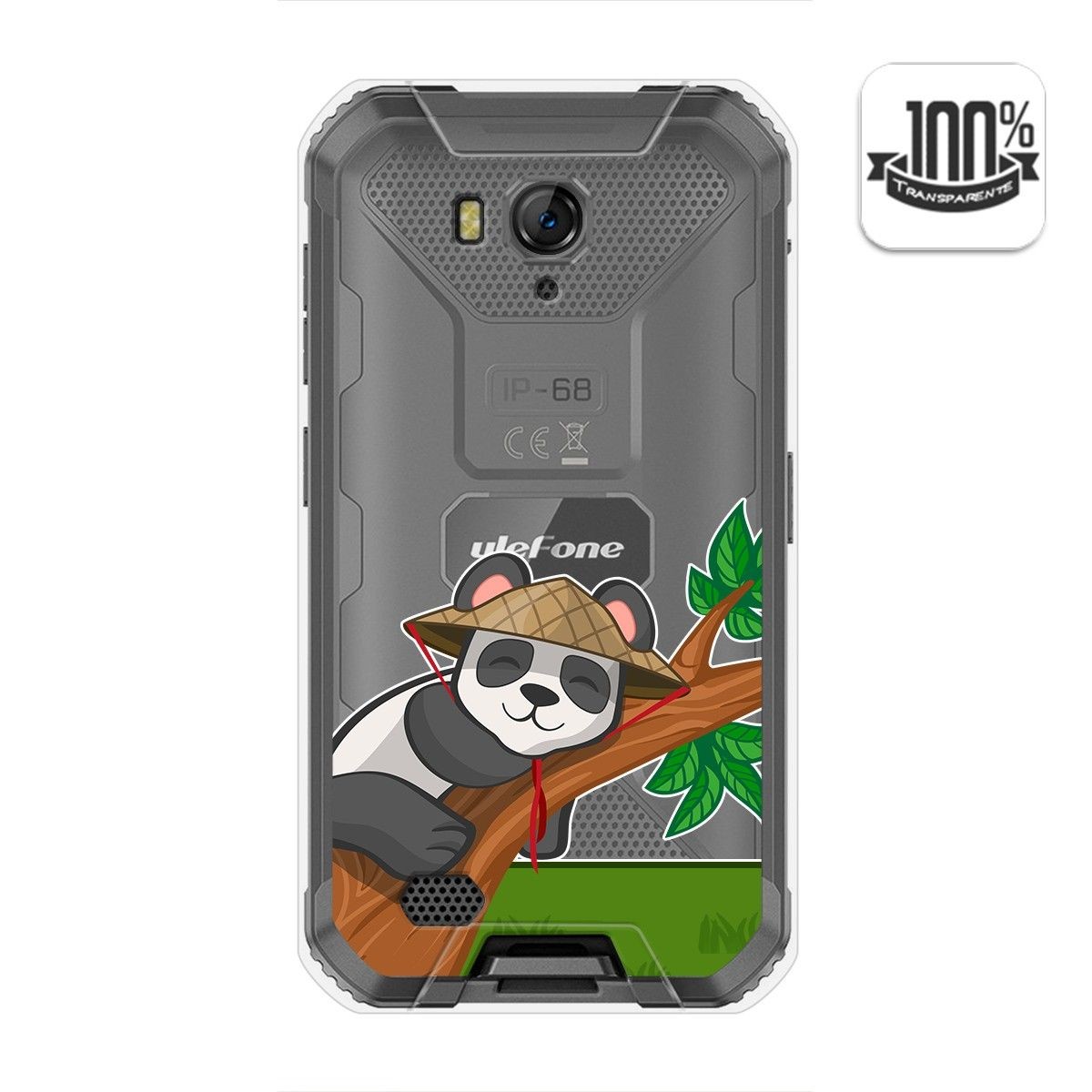 Funda Gel Transparente para Ulefone Armor X6 diseño Panda Dibujos