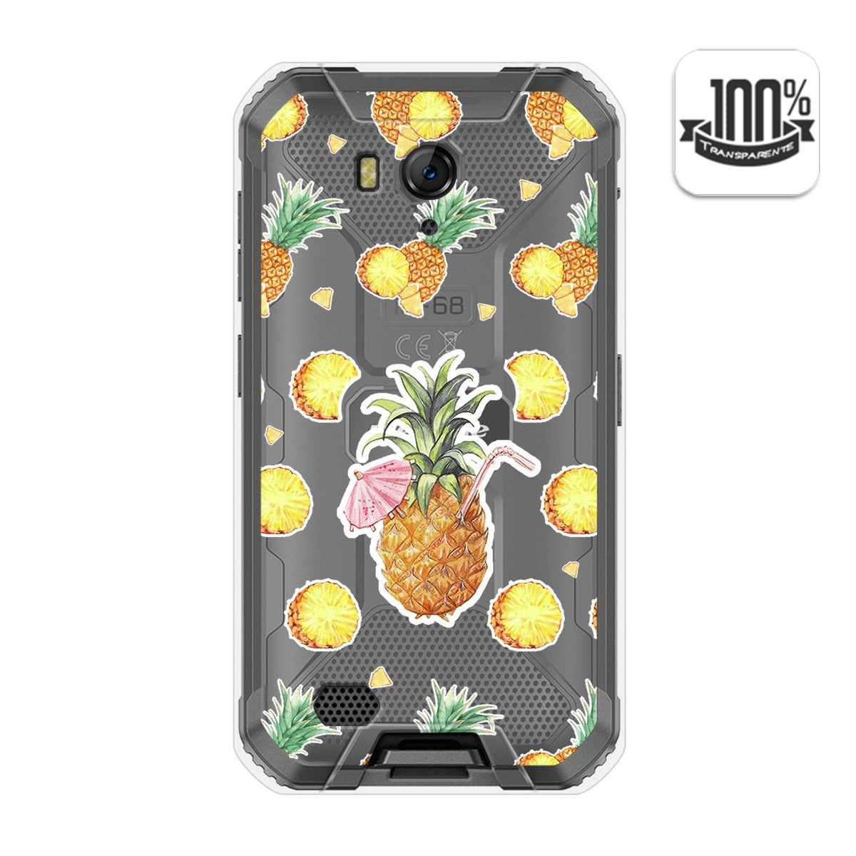 Funda Gel Transparente para Ulefone Armor X6 diseño Piña Dibujos