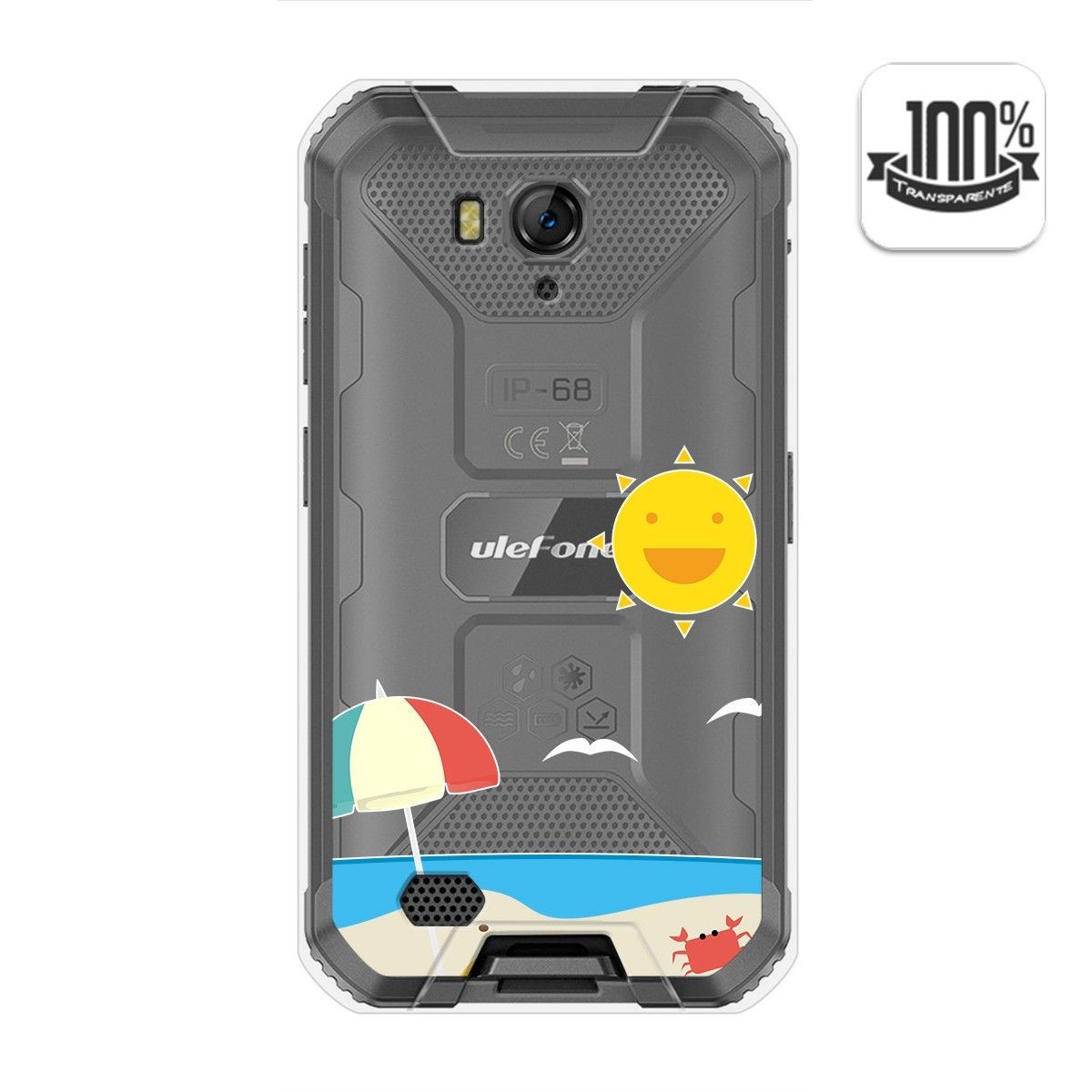 Funda Gel Transparente para Ulefone Armor X6 diseño Playa Dibujos