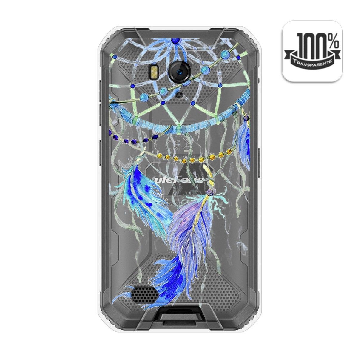 Funda Gel Transparente para Ulefone Armor X6 diseño Plumas Dibujos