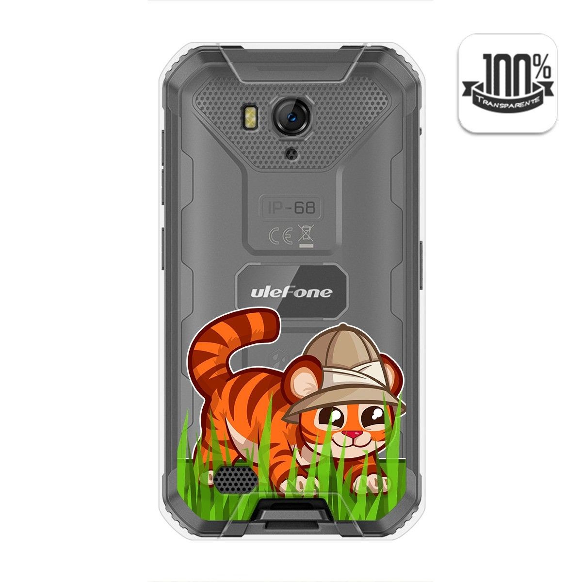 Funda Gel Transparente para Ulefone Armor X6 diseño Tigre Dibujos