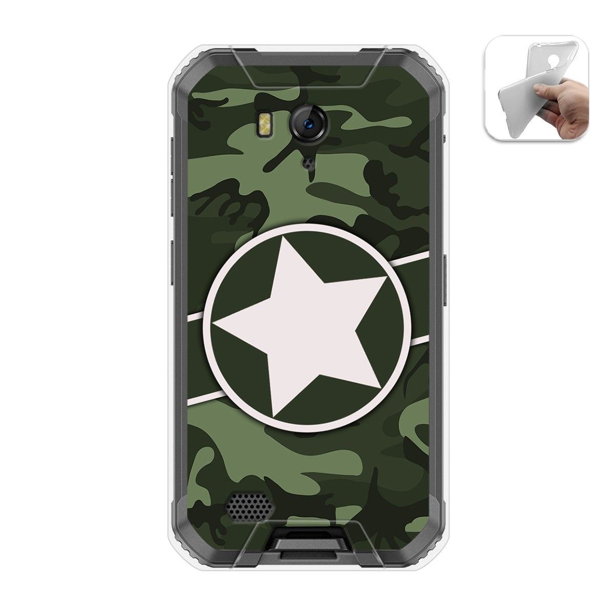Funda Gel Tpu para Ulefone Armor X6 diseño Camuflaje 01 Dibujos