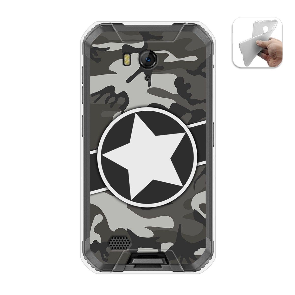 Funda Gel Tpu para Ulefone Armor X6 diseño Camuflaje 02 Dibujos